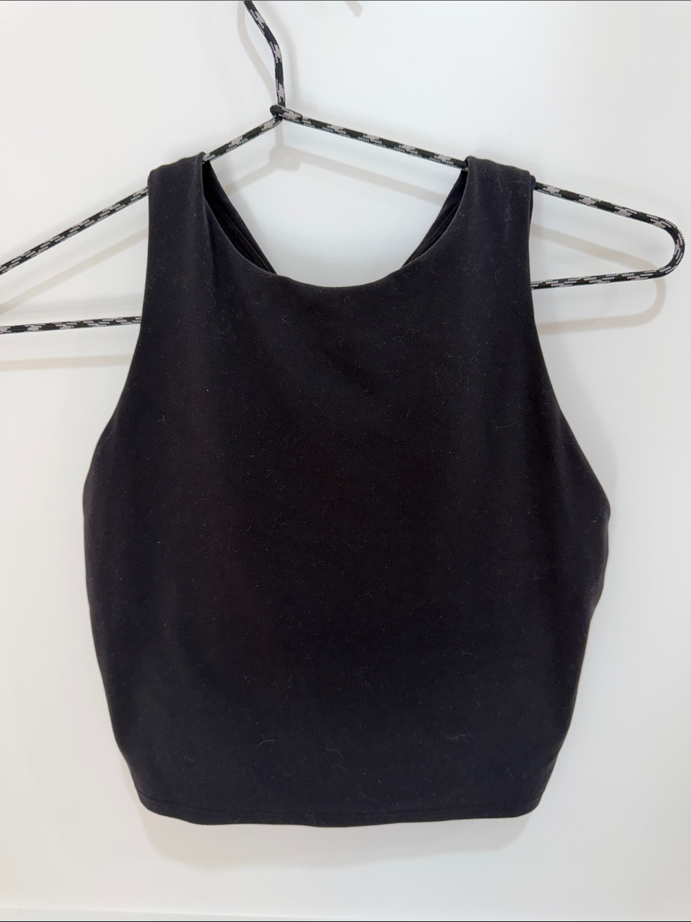Athleta Black Women's Cropped Sports Bra Tank Top